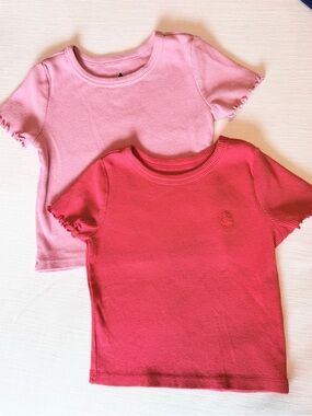 GAP toddler bundle (2) ribbed short sleeve tees brannan bear 2T